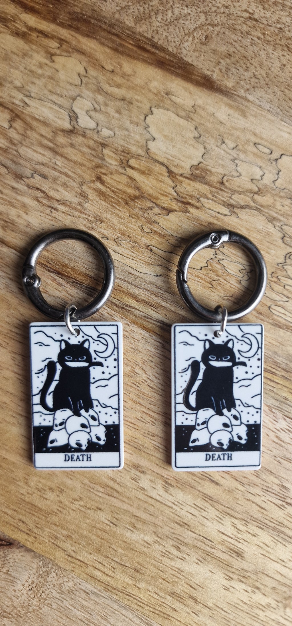 Bijoux simples sur brides arrière - Chat - Carte tarot