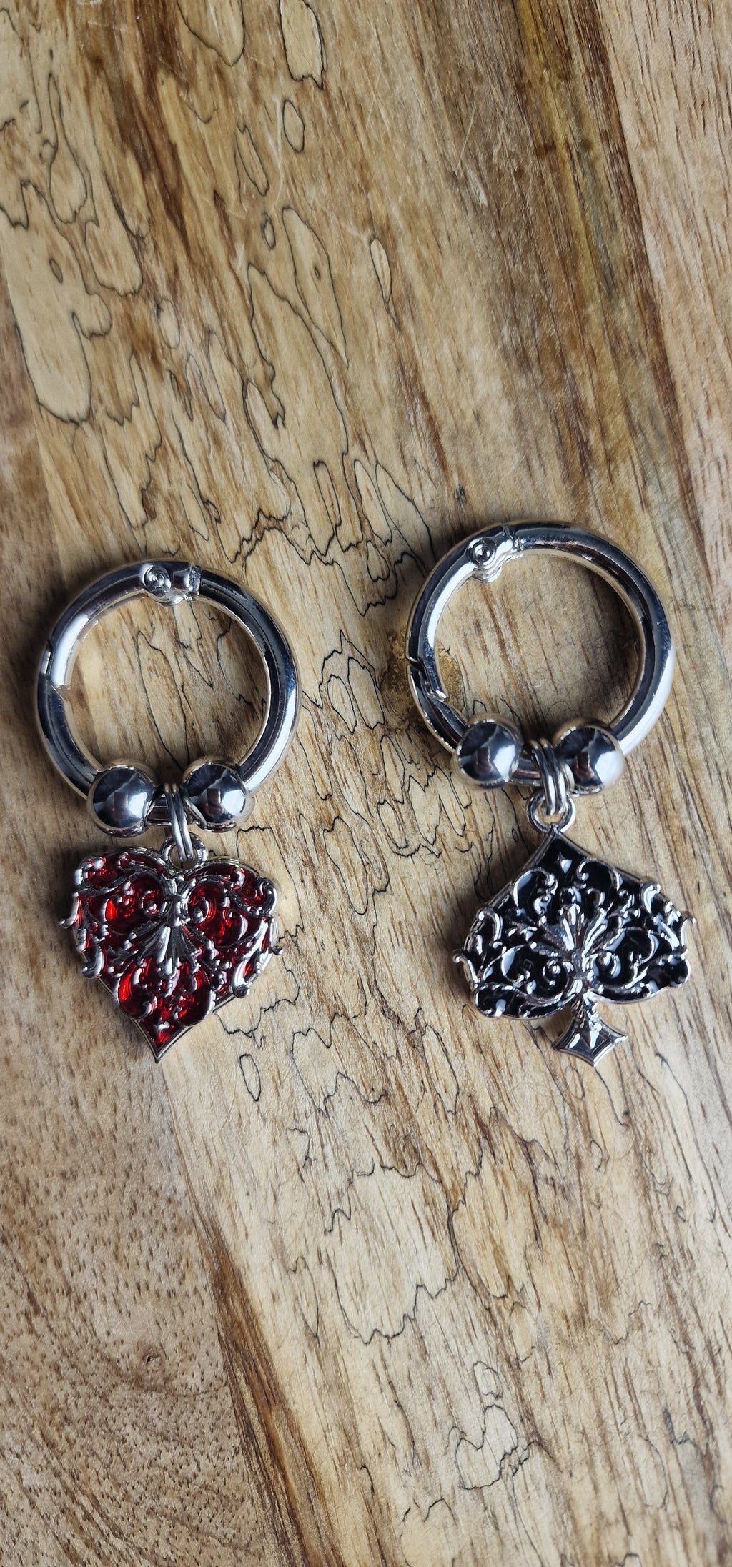 Bijoux simples sur brides arrière -  As Coeur / Pic