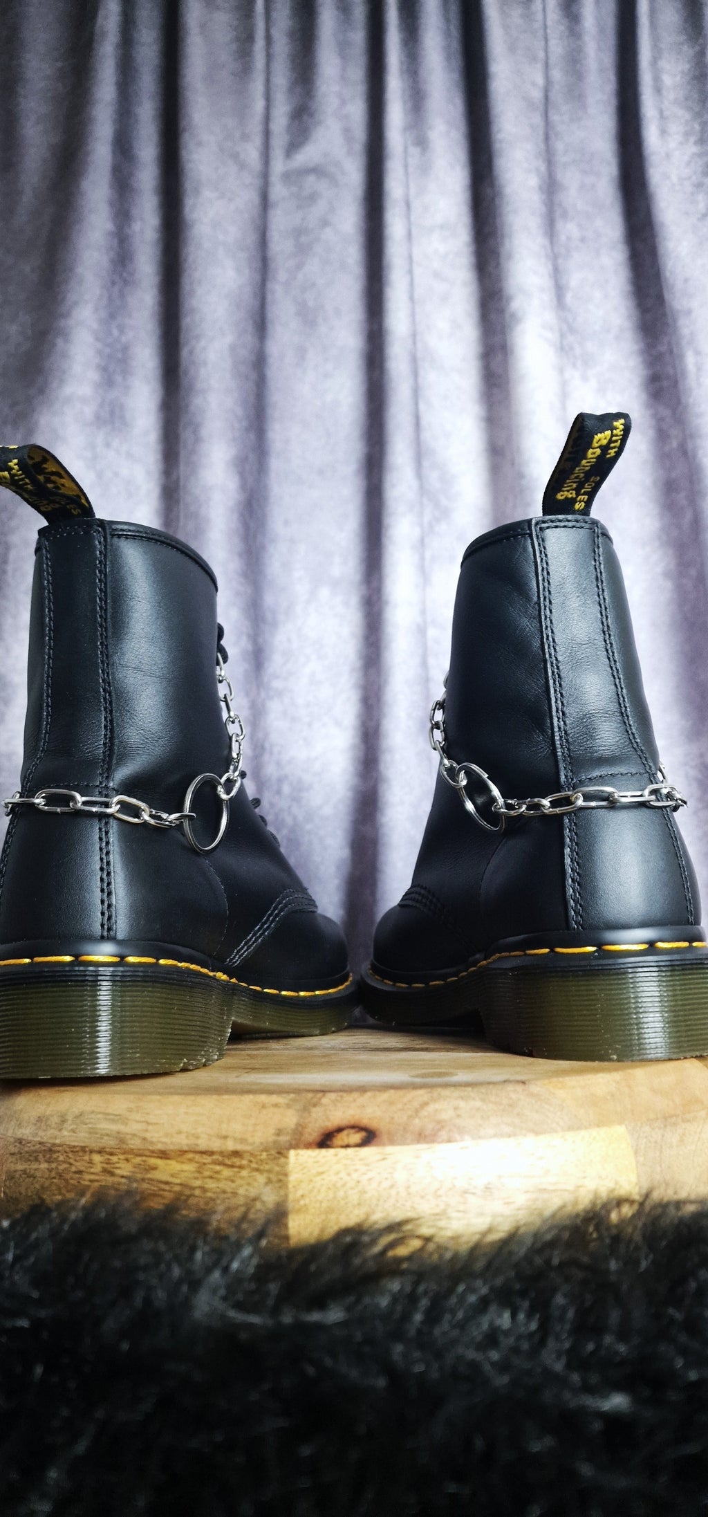 Bijoux chaînes sur lacets - Anneaux upcyclés & pics