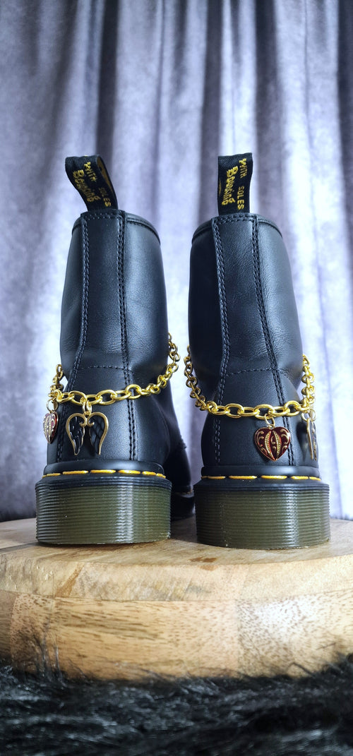 Bijoux chaînes sur lacets - Coeur & Ailes d'Ange