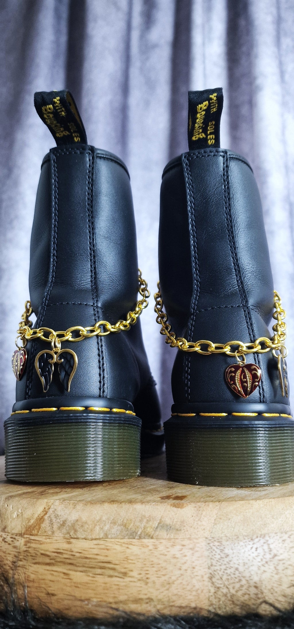 Bijoux chaînes sur lacets - Coeur & Ailes d'Ange