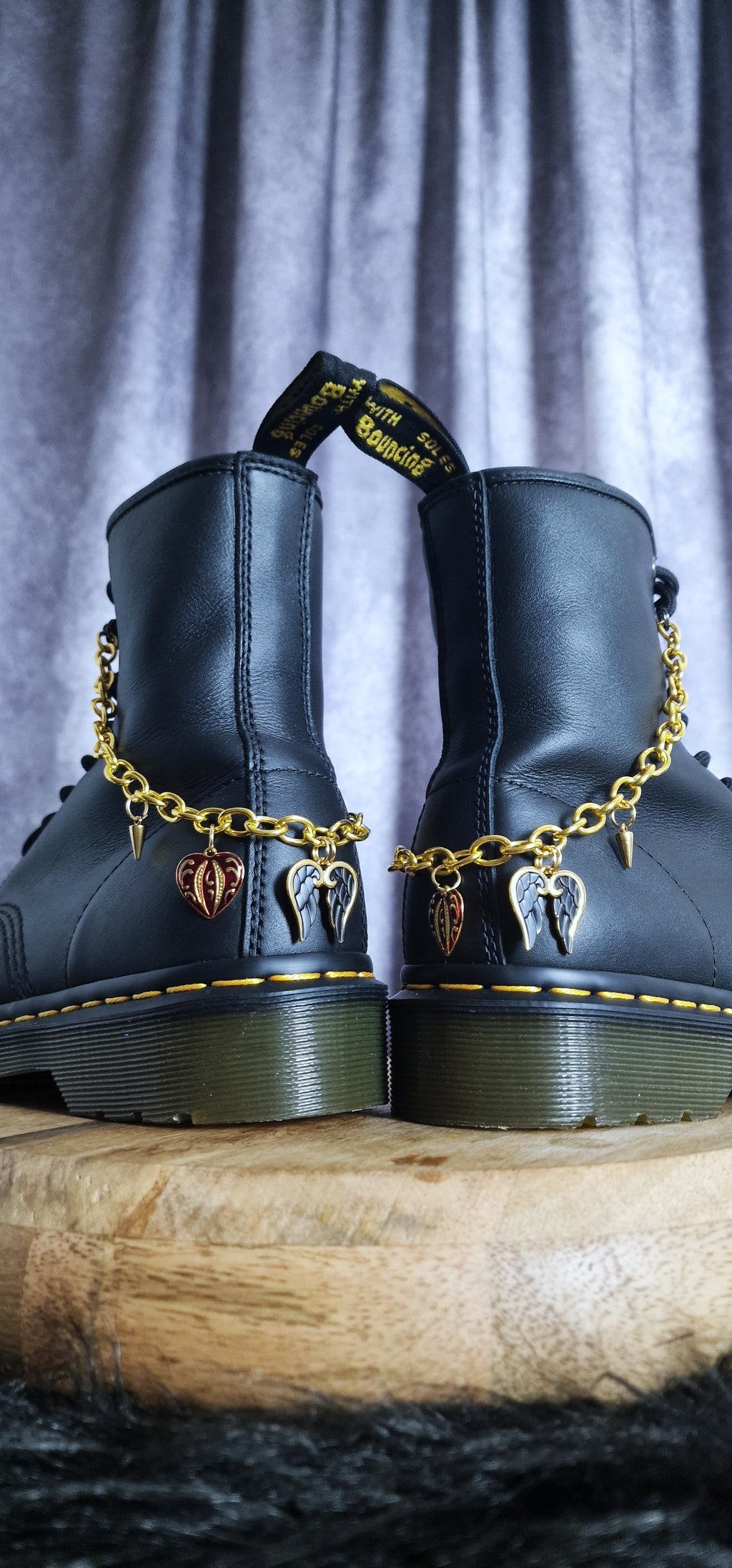 Bijoux chaînes sur lacets - Coeur & Ailes d'Ange
