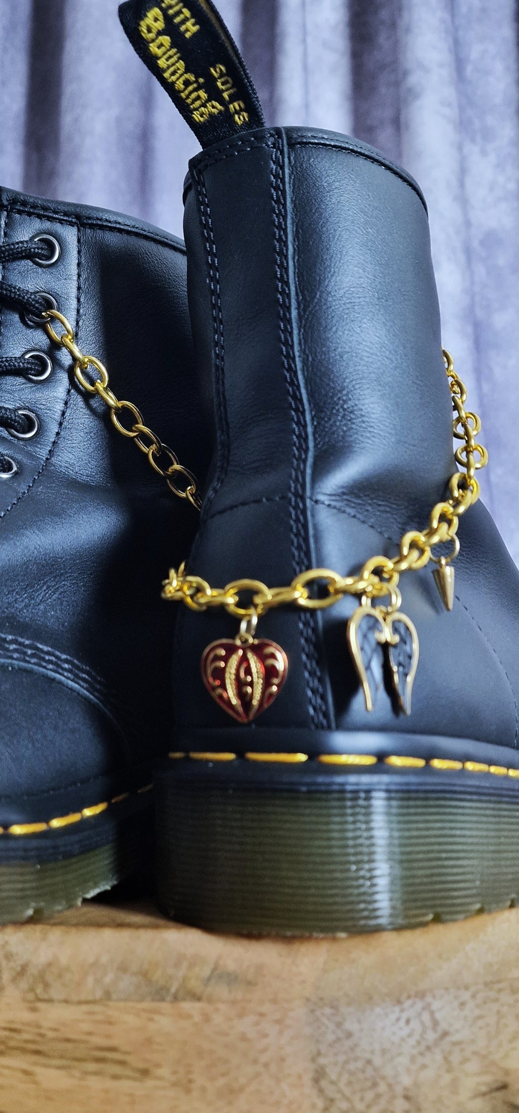 Bijoux chaînes sur lacets - Coeur & Ailes d'Ange