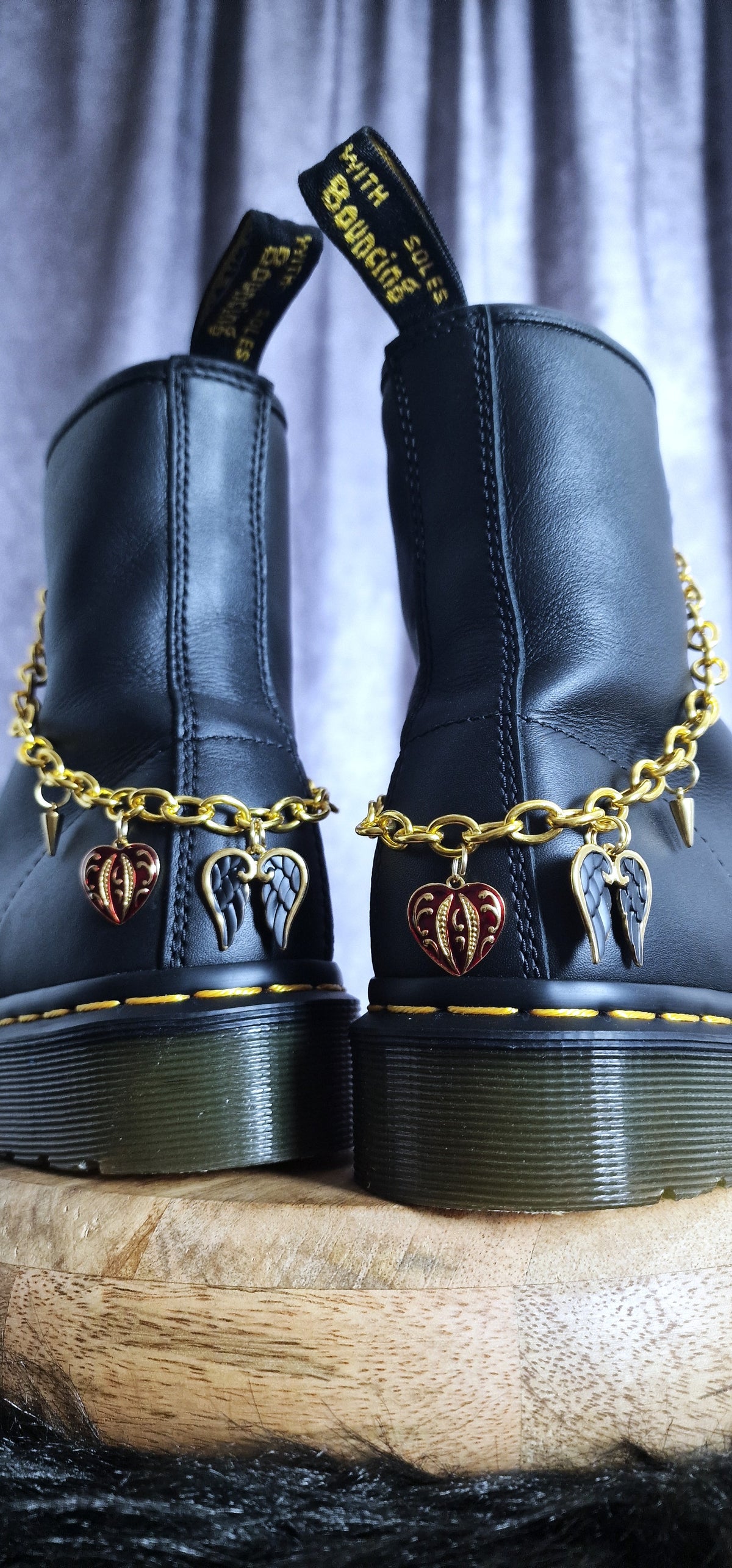 Bijoux chaînes sur lacets - Coeur & Ailes d'Ange