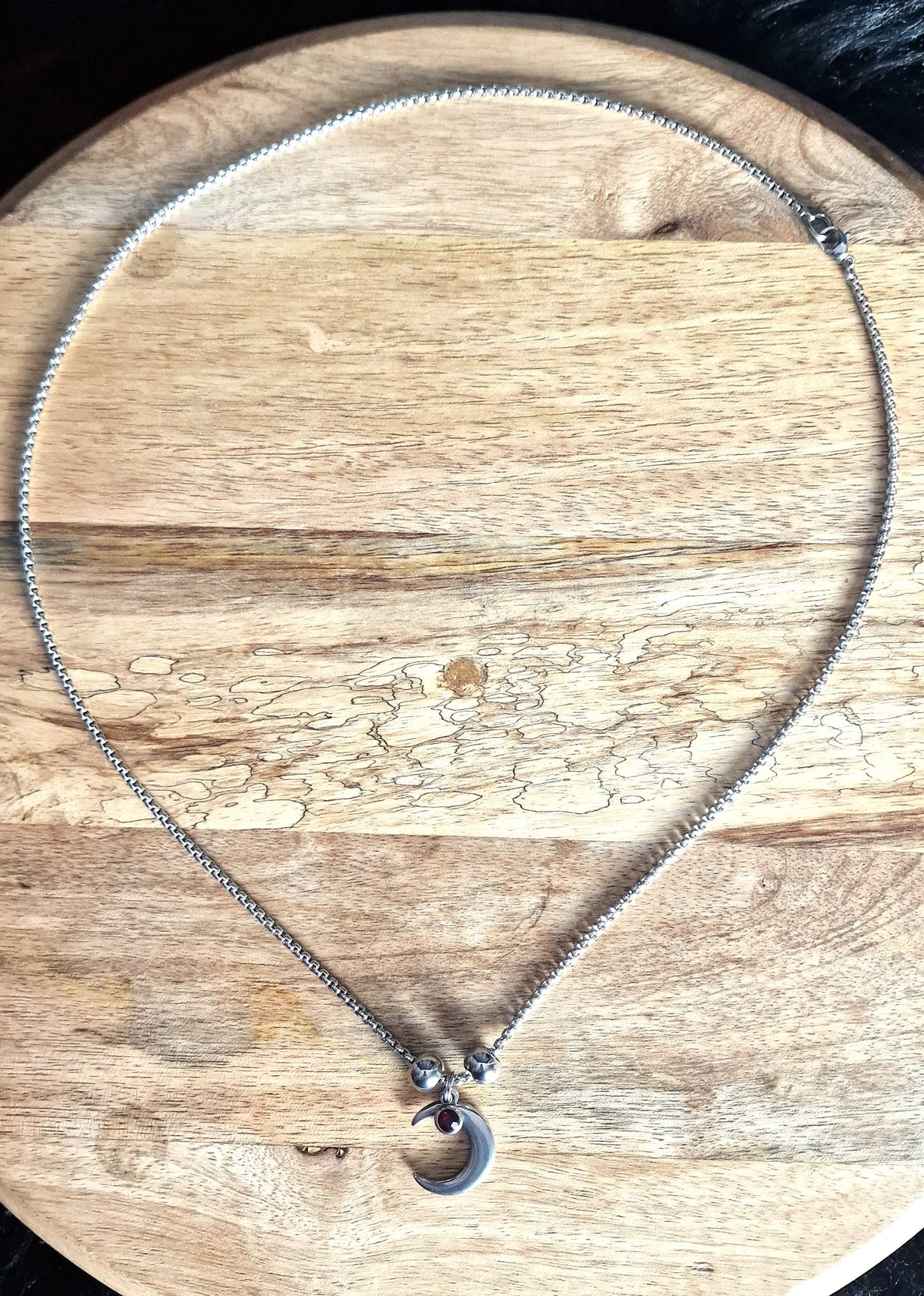 Collier - Lune, billes & strass