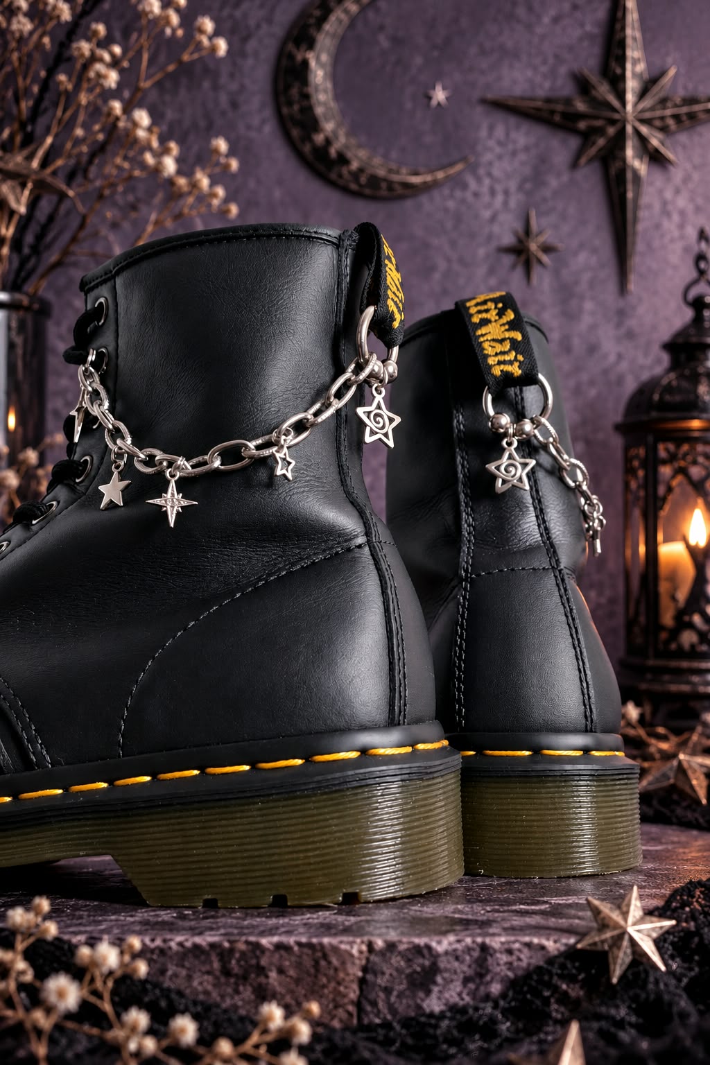 Bijoux chaînes sur brides arrière et lacets - Constellation d'étoiles