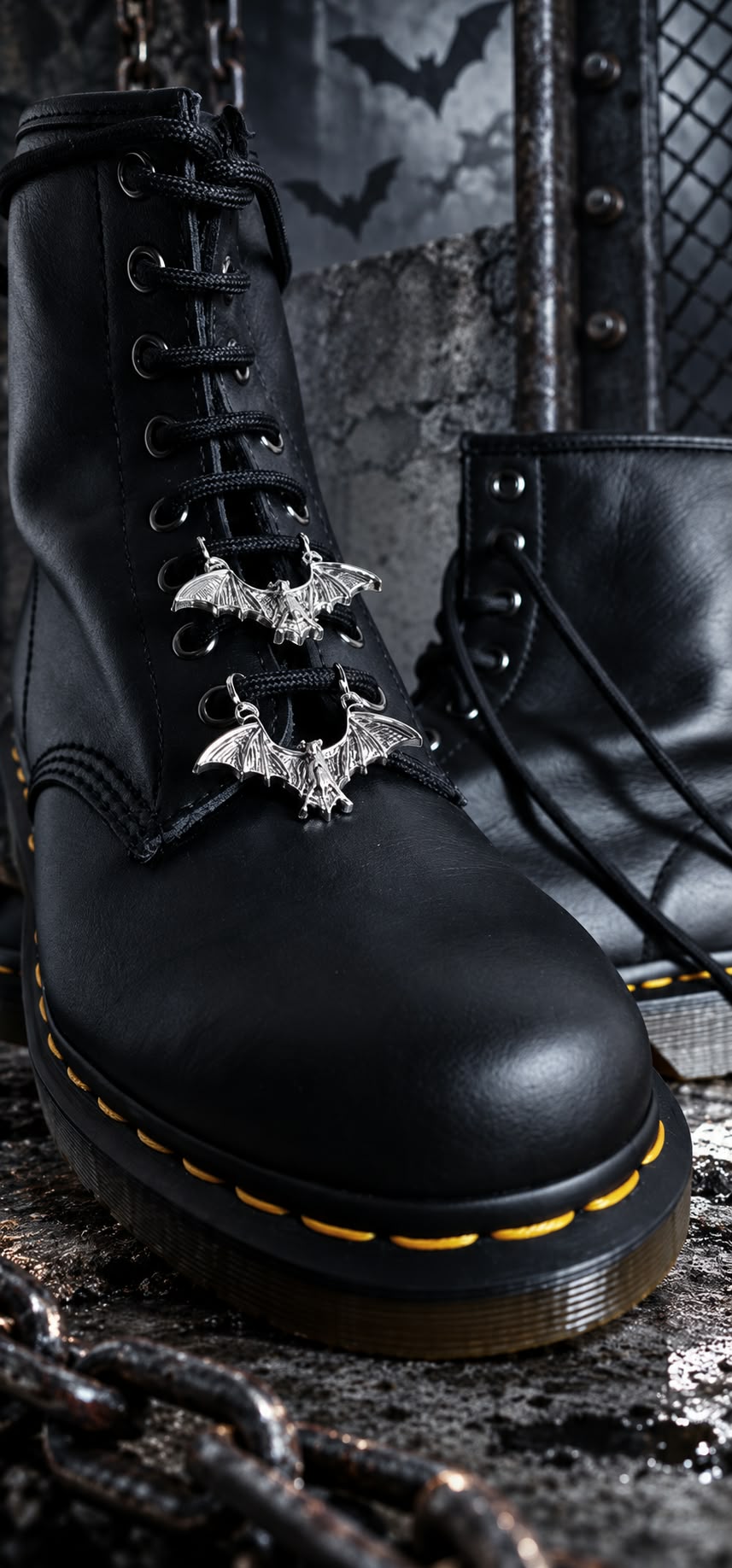 Bijoux simples sur lacets - Chauve-souris