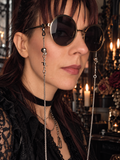 Chaine de lunettes - Crâne, barbelé & bille