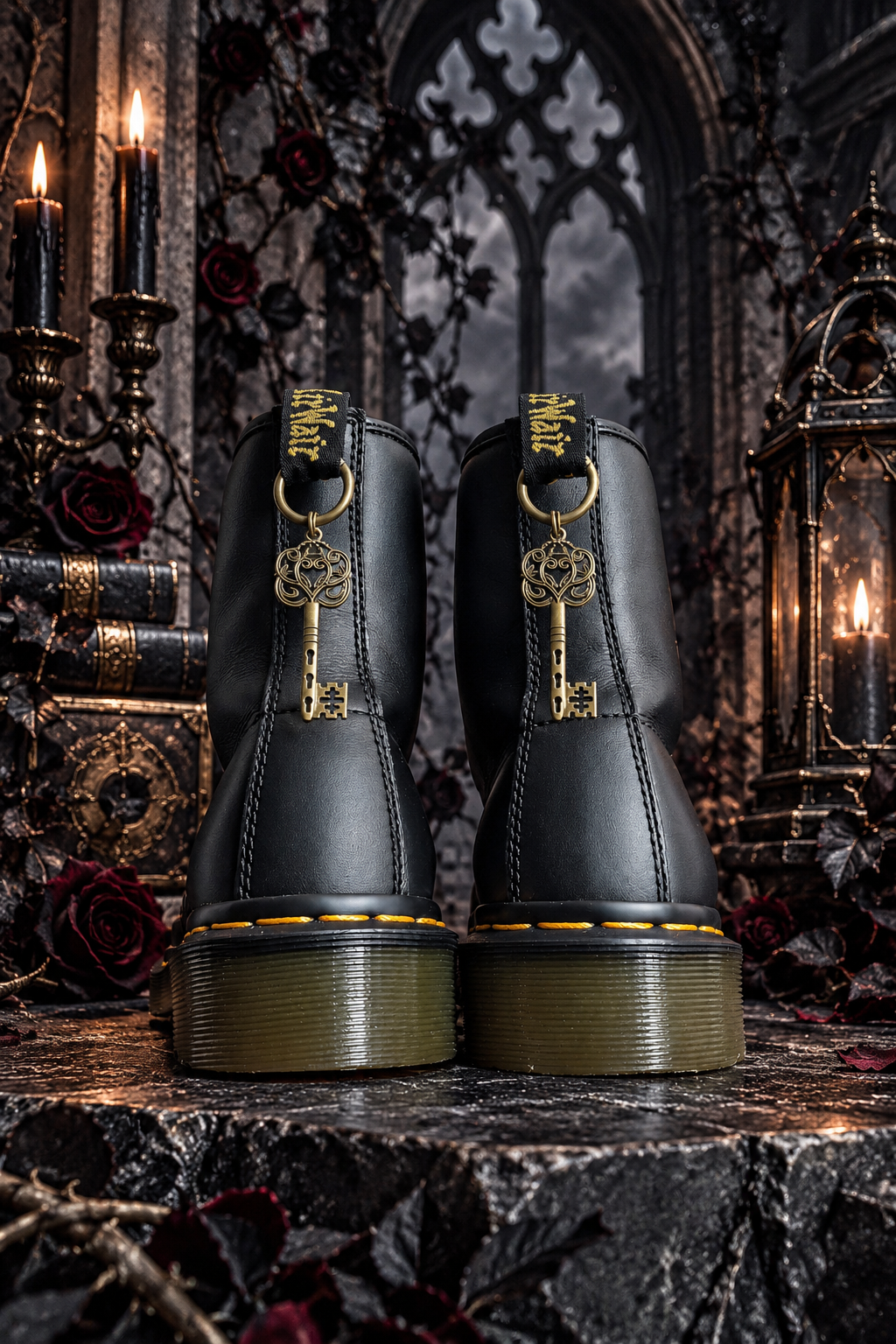 Bijoux simples sur brides arrière - clé dorée antique